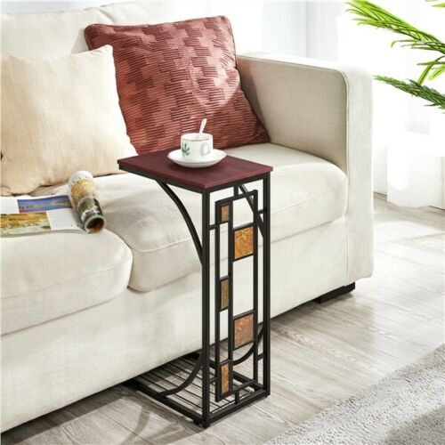 c shaped end table